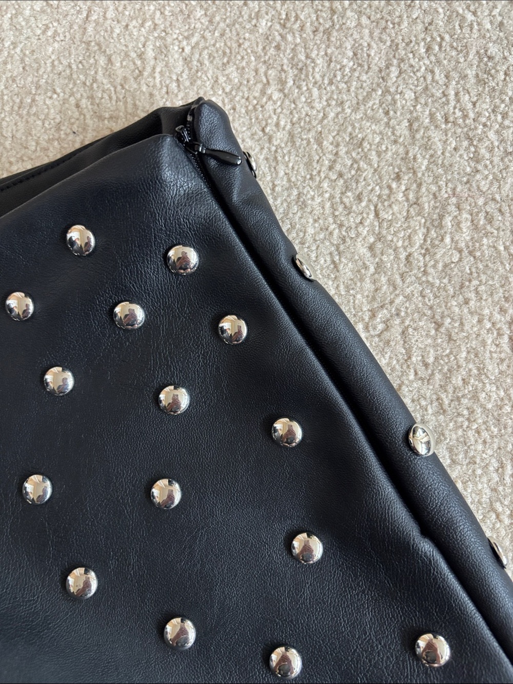 H&M Black Mini Skirt with Silver Studs - Picture 3 of 7